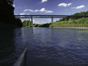 Die Großhesseloher Brücke - ein Koloß aus Stahl